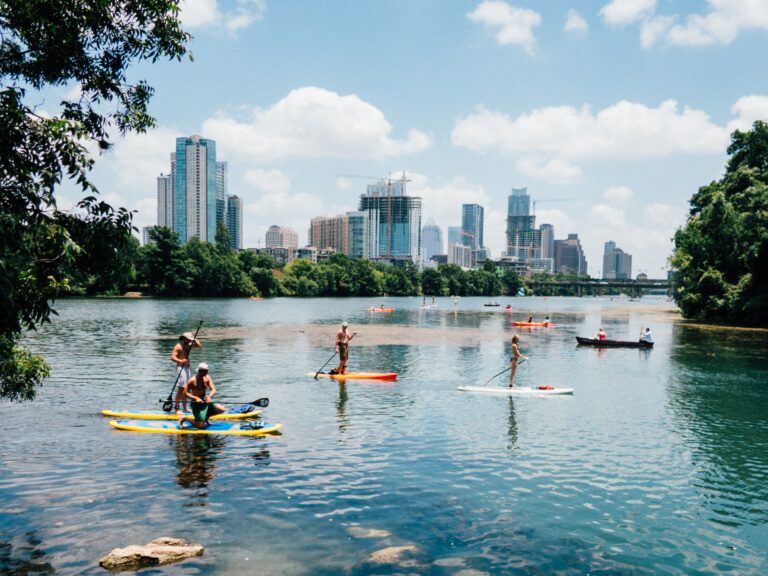 Austin, TX lady bird lake paddlers